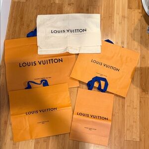 Louis Vuitton Orange and Cream Tote Bags